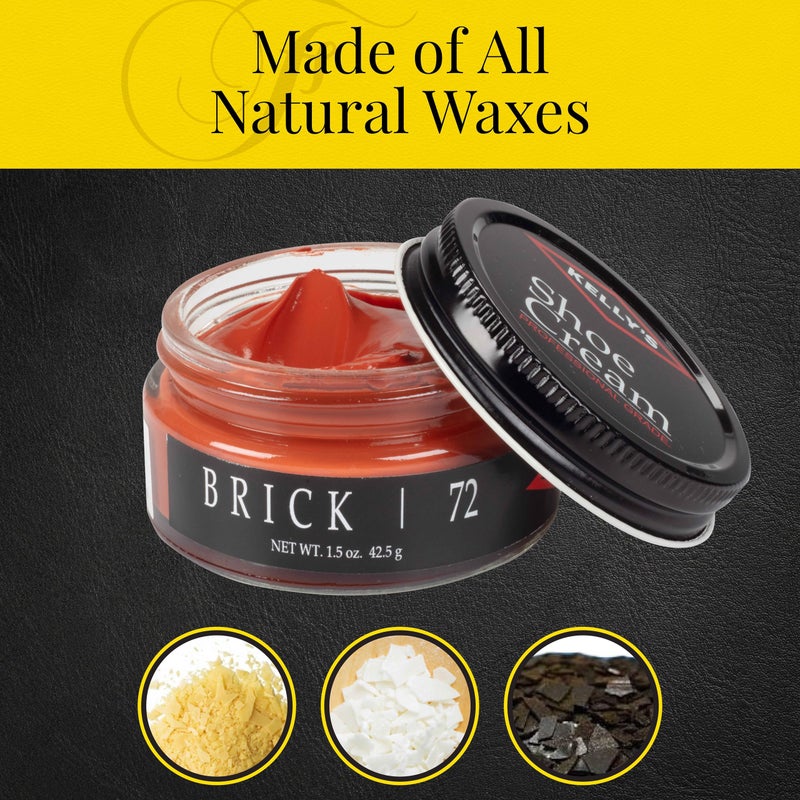 KELLYS Kelly's Brick Shoe Polish 1.5 oz - Professional Leather Shoe Cream - Image 3